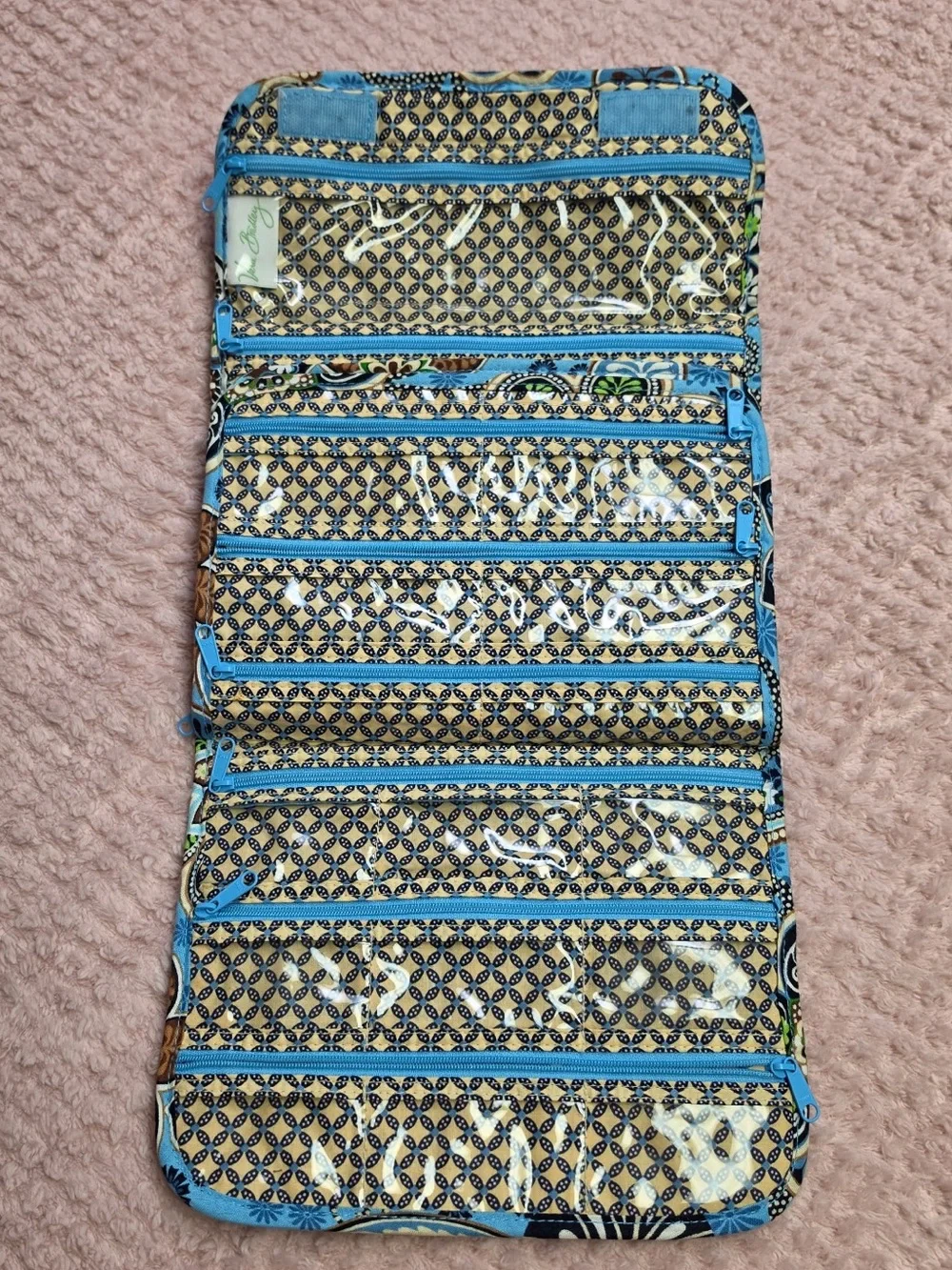 Vera Bradley Bali Blue Retired Cosmetic Organizer
